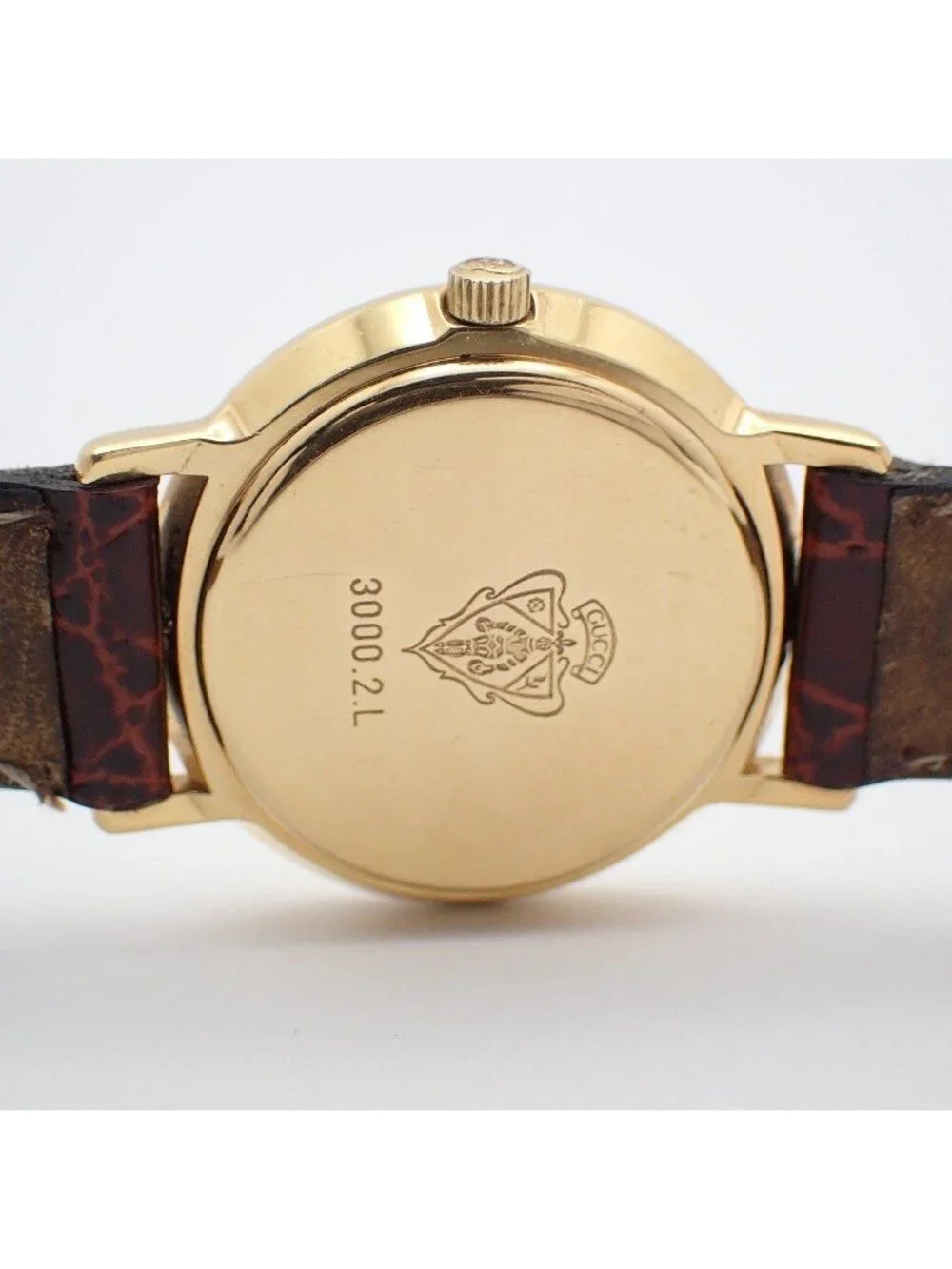Gucci Quartz Watch Gold Leather Pawn